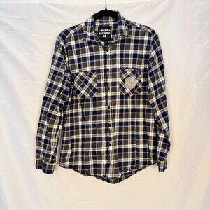 Bend Brewing Co. Plaid Flannel Button Down Shirt